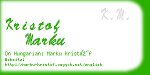 kristof marku business card